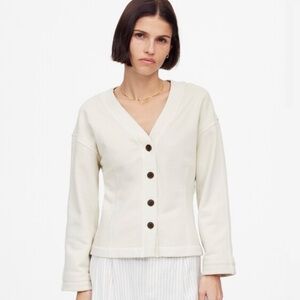 Madewell Darted Cardigan Sweatshirt Size Large LIKE NEW